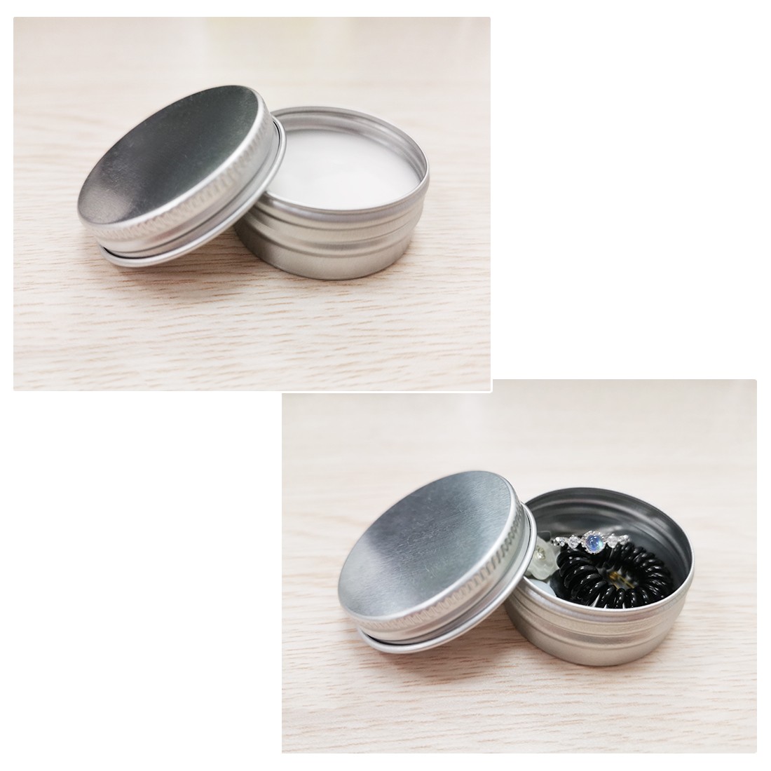 3Pack 2.7 oz Round Aluminum Cans Tin Can Screw Top Metal Lid Containers 80ml