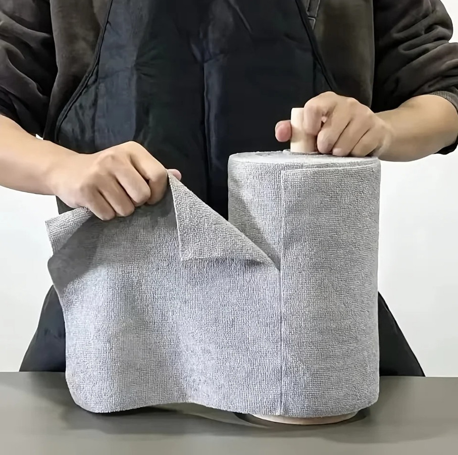 20Sheets Microfiber Dishcloth Roll Double-Sided Kitchen Cleaning Cloth – NEW