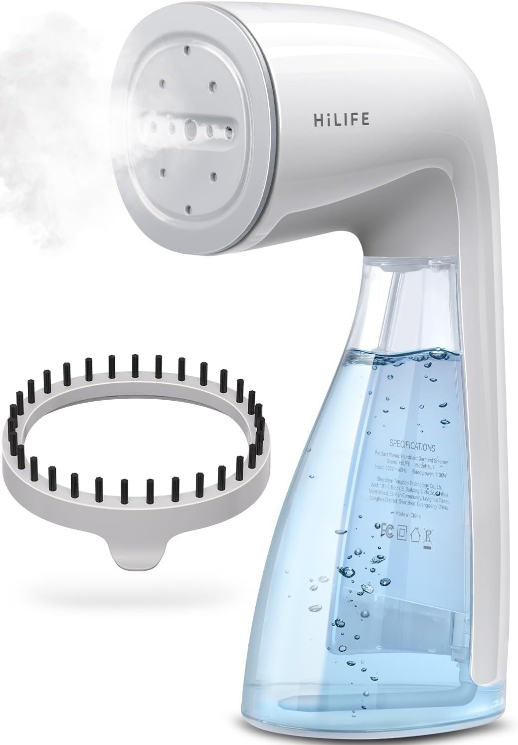 Handheld Clothes Steamer Large 300ml Tank, 1100W Strong Power, 30sec heatup