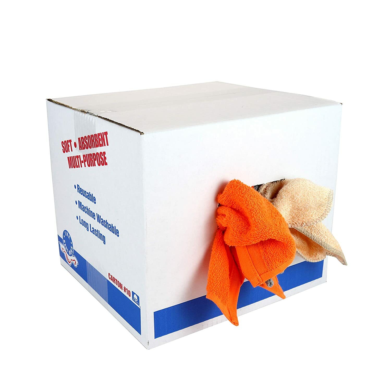 Terry Towel Cleaning Rags, Package Options, Colored Cotton Towels 14×14 to 20×20