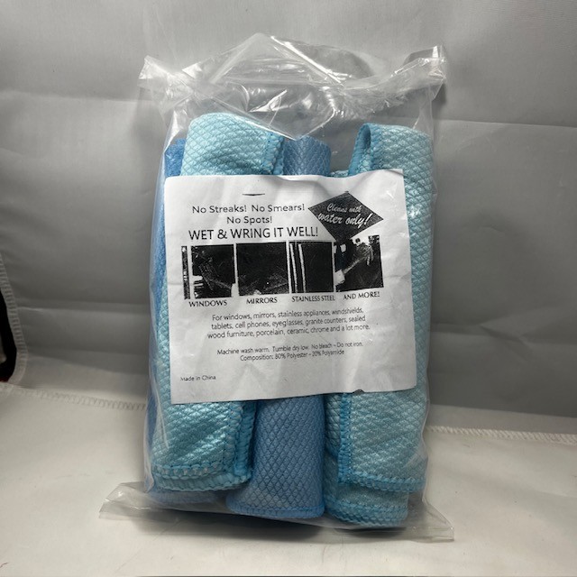 4-PACK Streak-Free Glass and Window Cleaning Cloths – Washable and Reusable