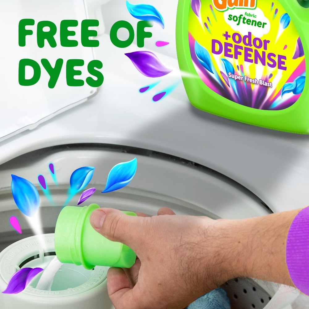 Odor Defense Liquid Fabric Softener, Super Fresh Blast Scent, 35 fl oz, 48 Loads