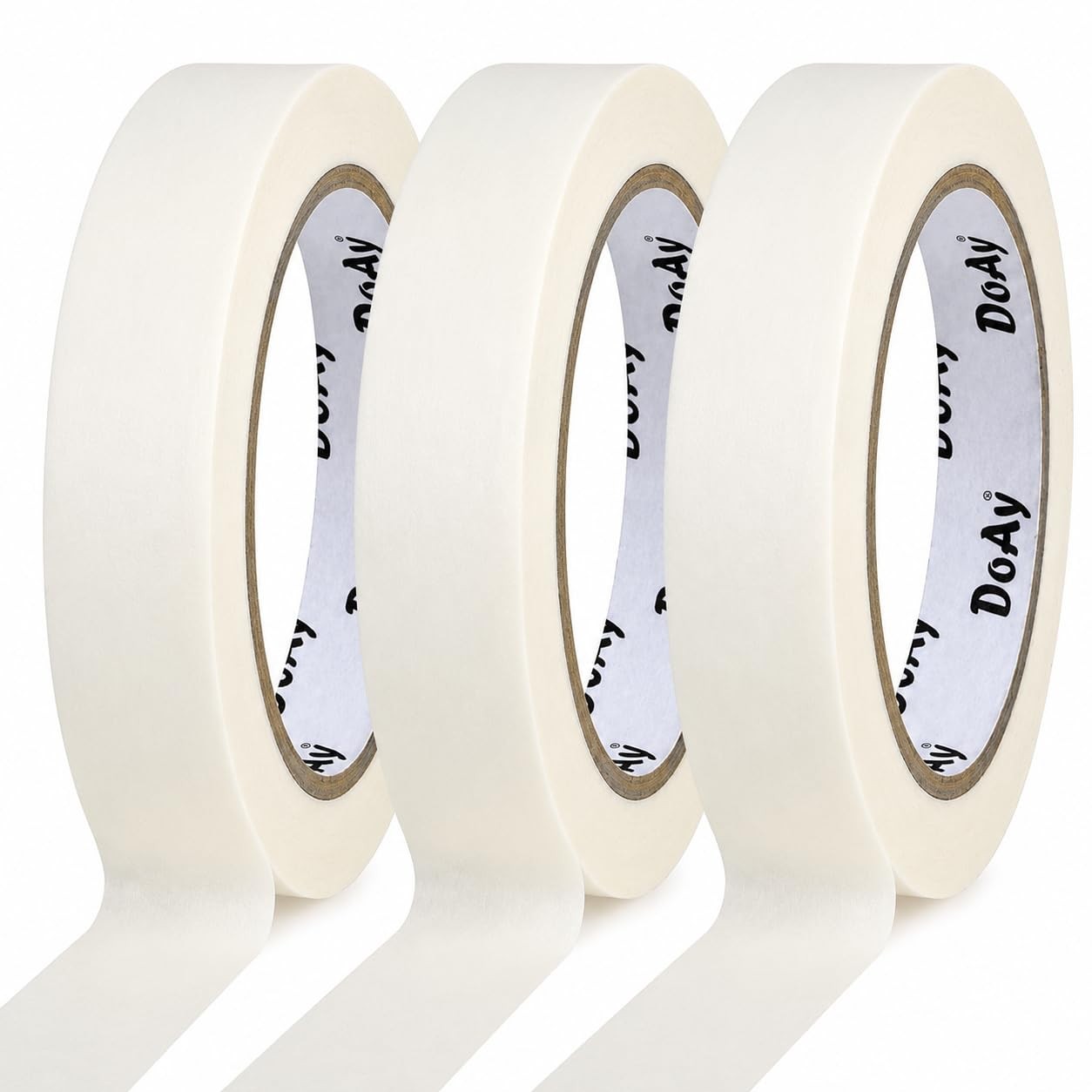 3 Pack White Masking Tape – Painters Tape 0.75 Inch Wide – Multi-Surface, Wat…