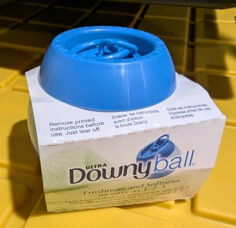 DOWNY BALL Liquid Fabric Softener Dispenser Blue Ultra downey TOP LOADER NWT