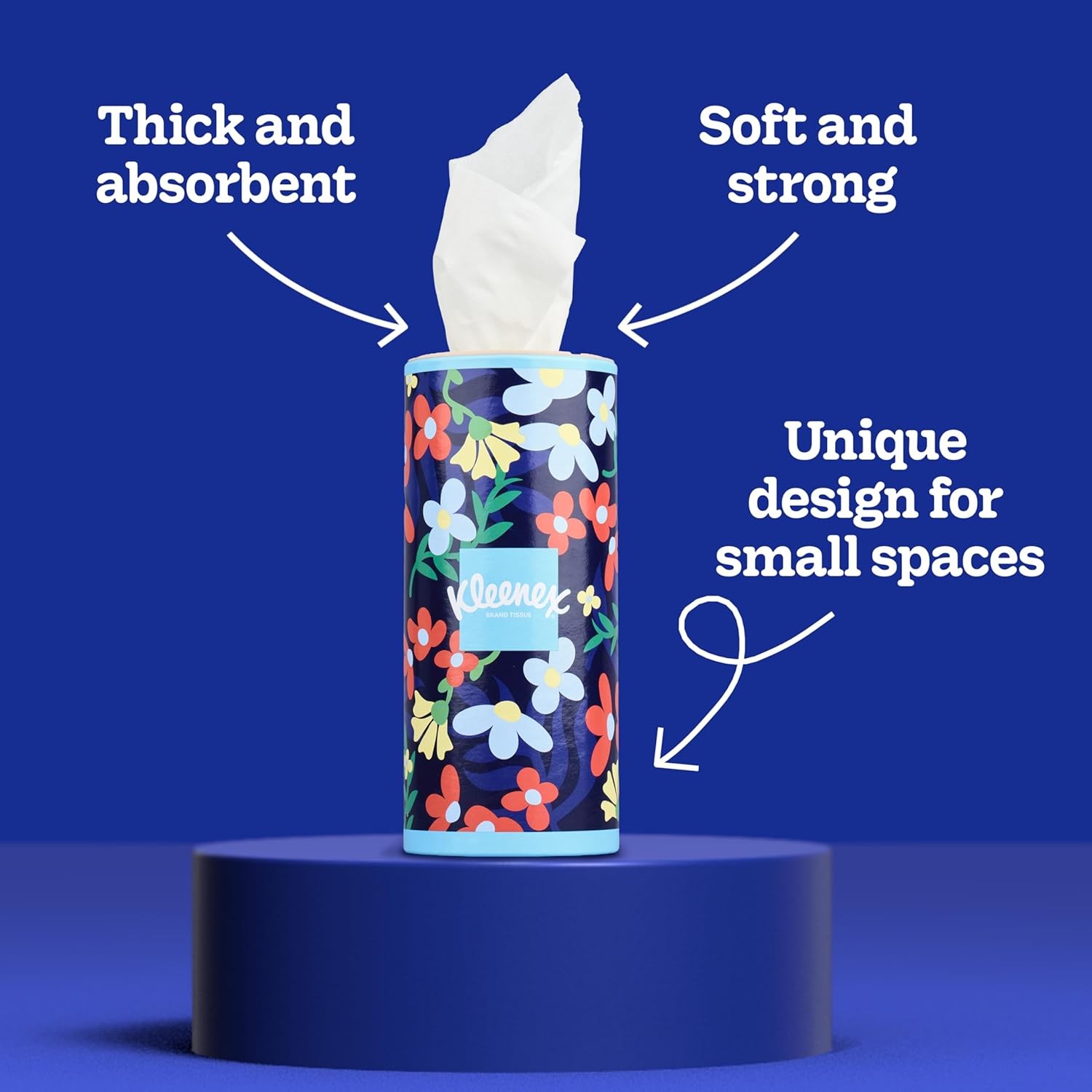 Kleenex Perfect Fit Facial Tissues, 4 Cannisters, 50 Tissues per Can, 2-Ply (200