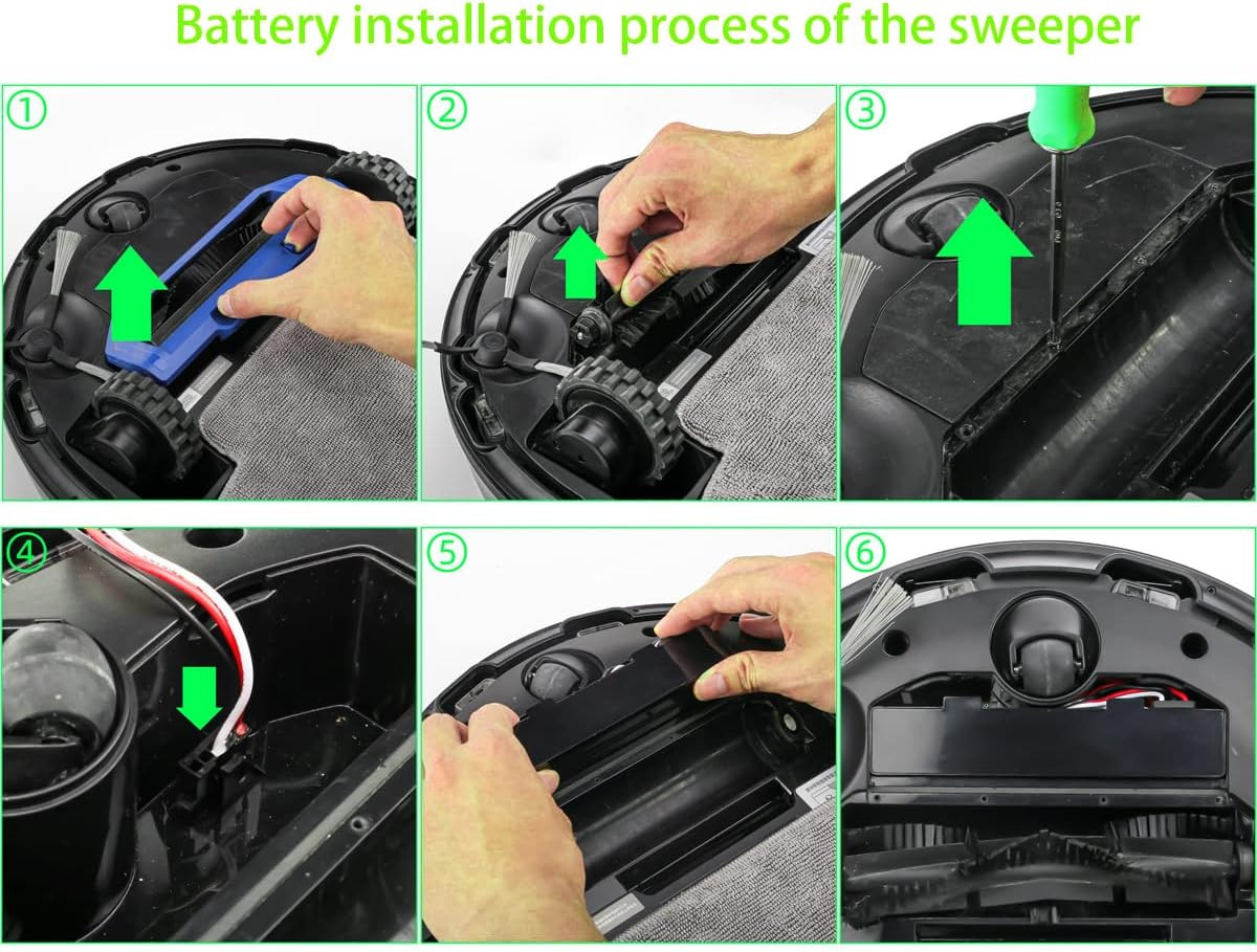 6200mAh Replacement Battery Compatible with Wyze Robot Vacuum Xiaomi Mop Haier