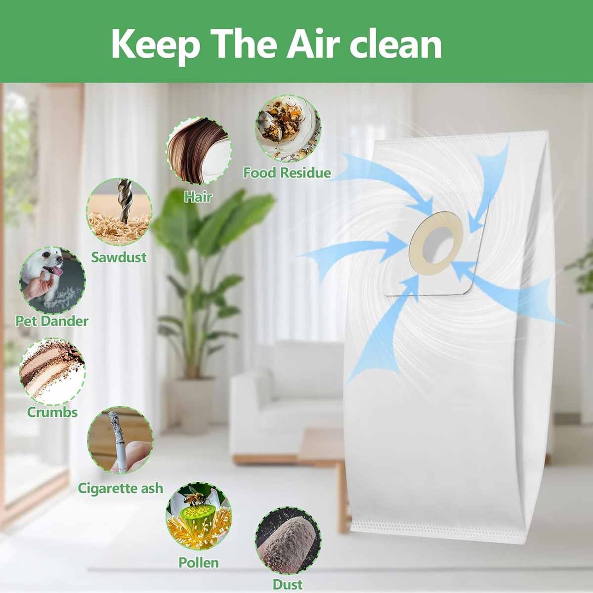 6 Pack Style 7 Vacuum Bags for Bissell 32120 1739 3522 3525 71Y7 3545 Plus 3350