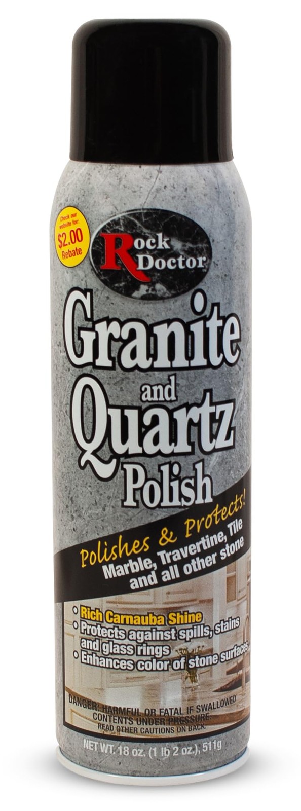 Rock Doctor Granite Polish Spray and Surface,18oz.Can Polish Tile, Marble,