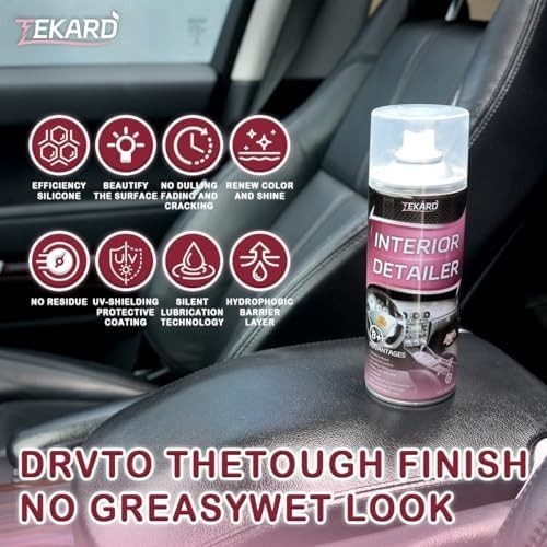 TEKARD Car Interior Cleaner & Polisher – 3x15oz Bottles for Auto Detailing~