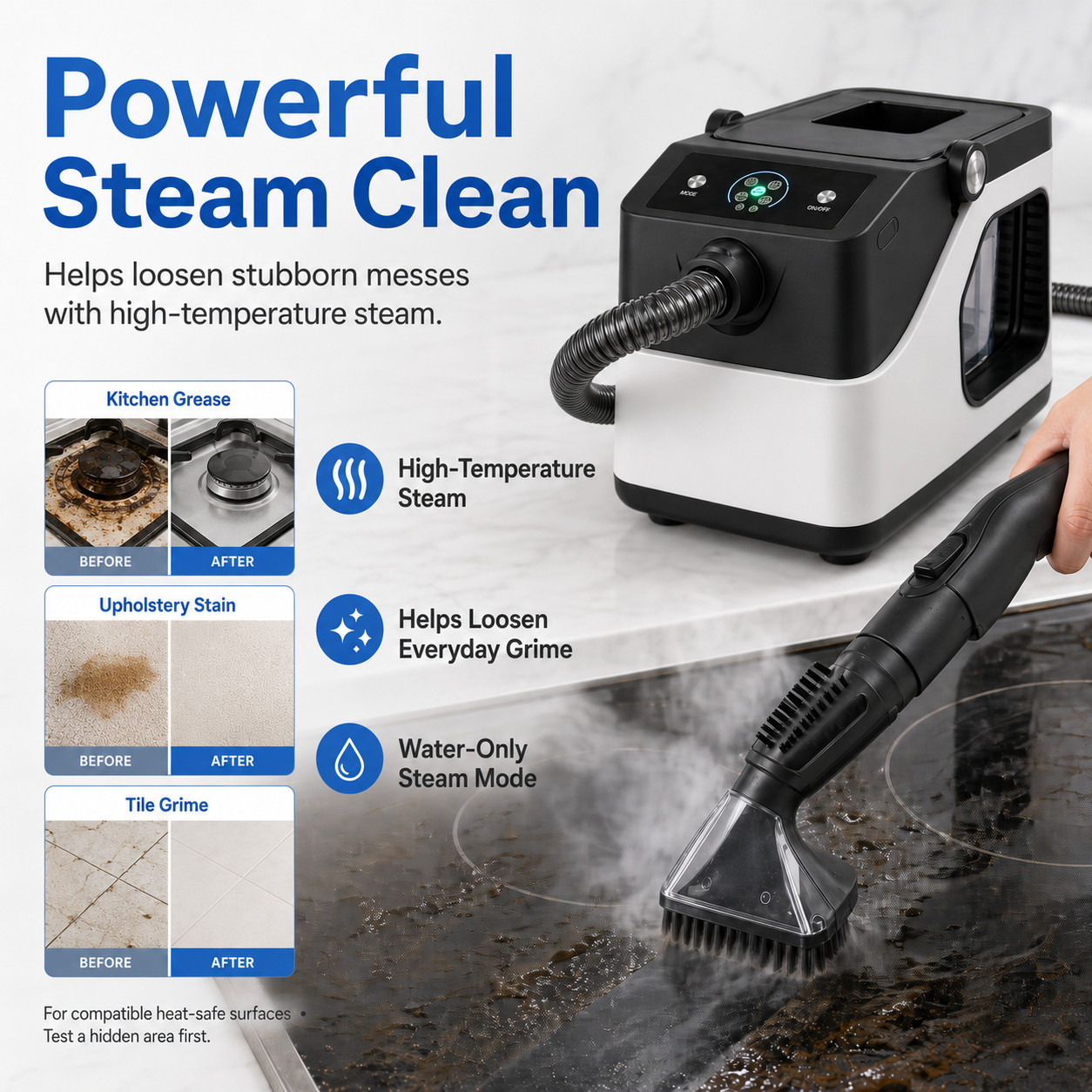 6 Gallon Steam Wet Dry Vacuum Cleaner 5IN1 Carpet Upholstery Washer HEPA Blower