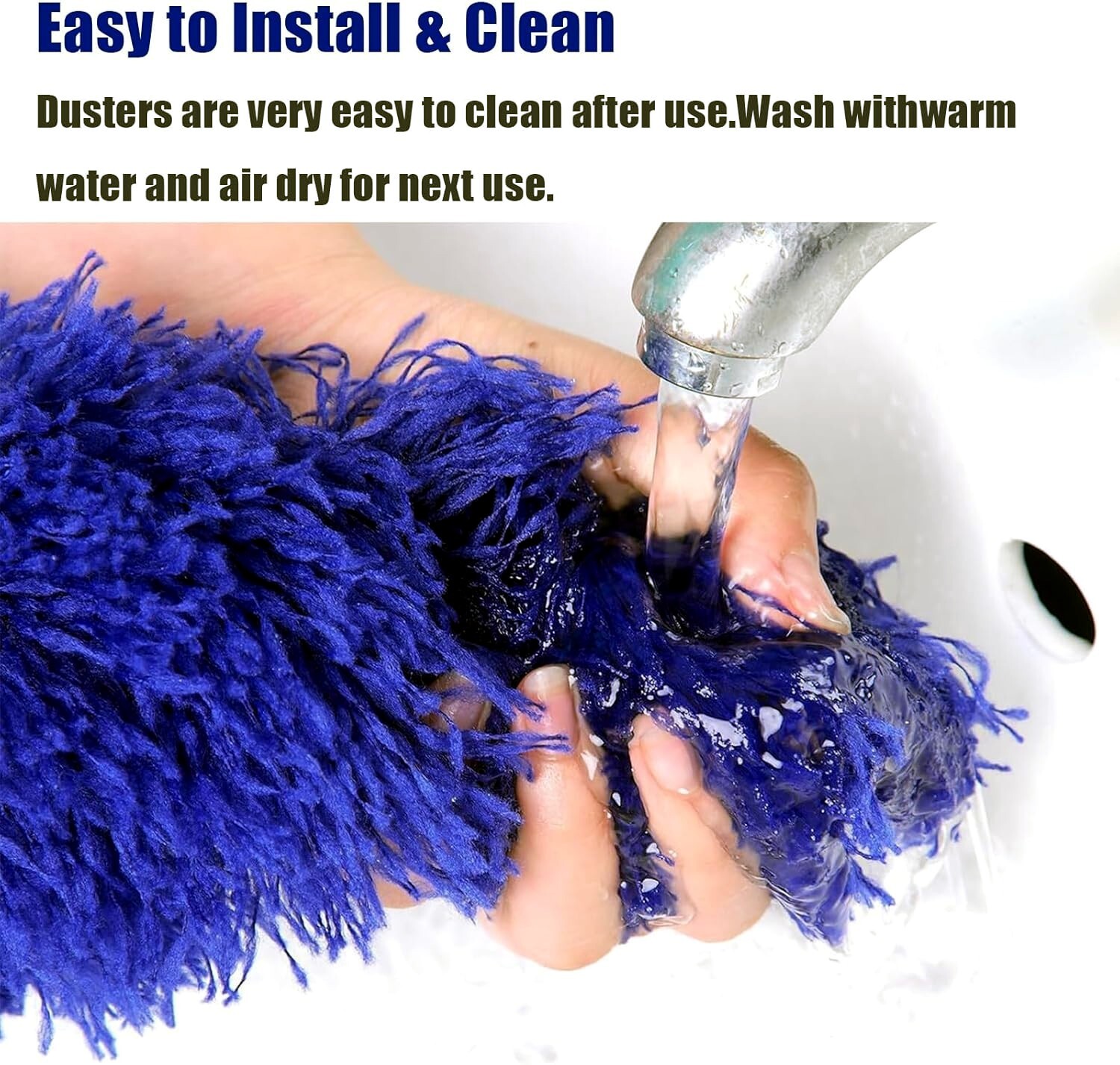 Microfiber Ceiling Fan Duster/Cobweb Cleaner Brush Kit Telescopic Extension Pole