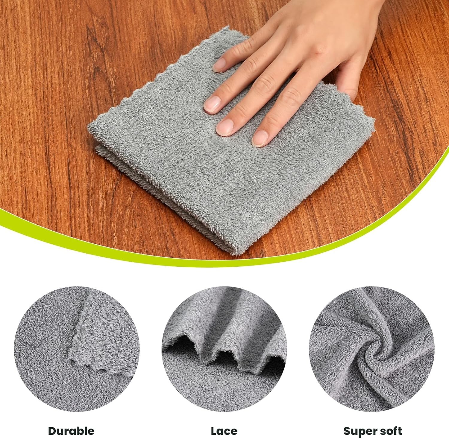 12 Pack Cleaning Cloth,Ultra Soft Absorbent Quick Drying Microfiber Cleaning rag