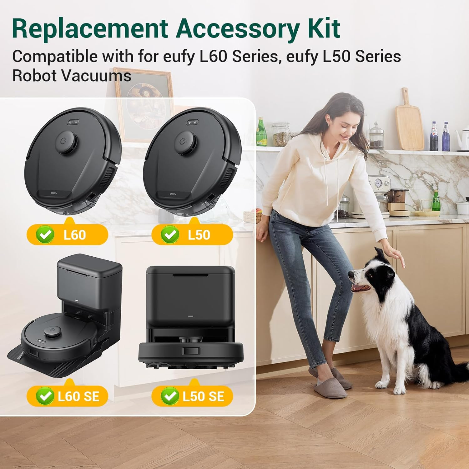 19Pack Replacement Parts Accessories for Eufy L60/L60 Hybrid/L60/L50 Series Robo