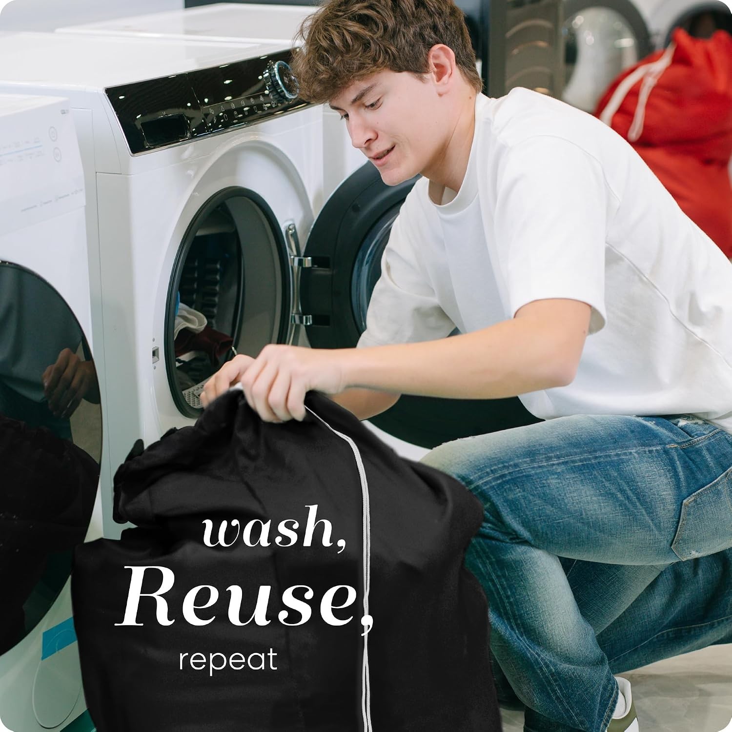 Portable Extra-Large Nylon Laundry Bags – Secure Drawstring, Durable & Versatile