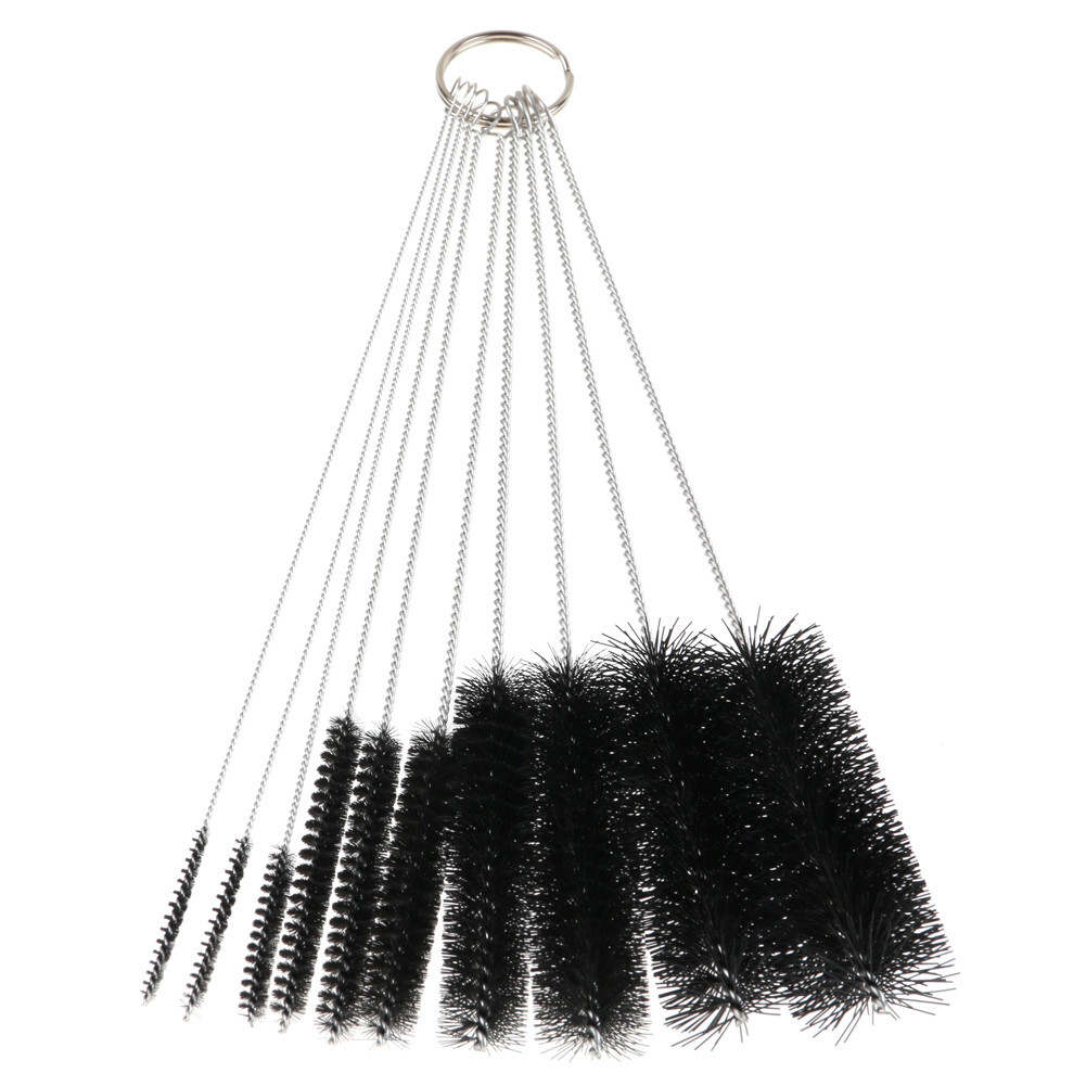 10Pc Nylon Cleaning Brush Set Test Tube Bottle Straw Washing Cleaner Bristle Ki