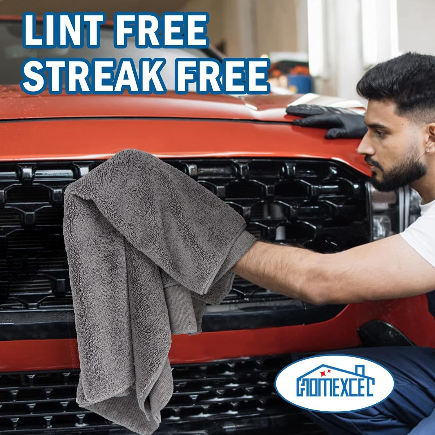 Professional Large Microfiber Car Drying Towels 2 Pack, Lint Free, Scratch Fr…