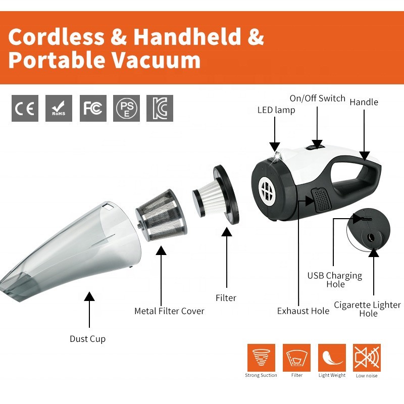 Upgraded 2025 Cordless Handheld Vacuum Cleaner, Rechargeable 6000mAh