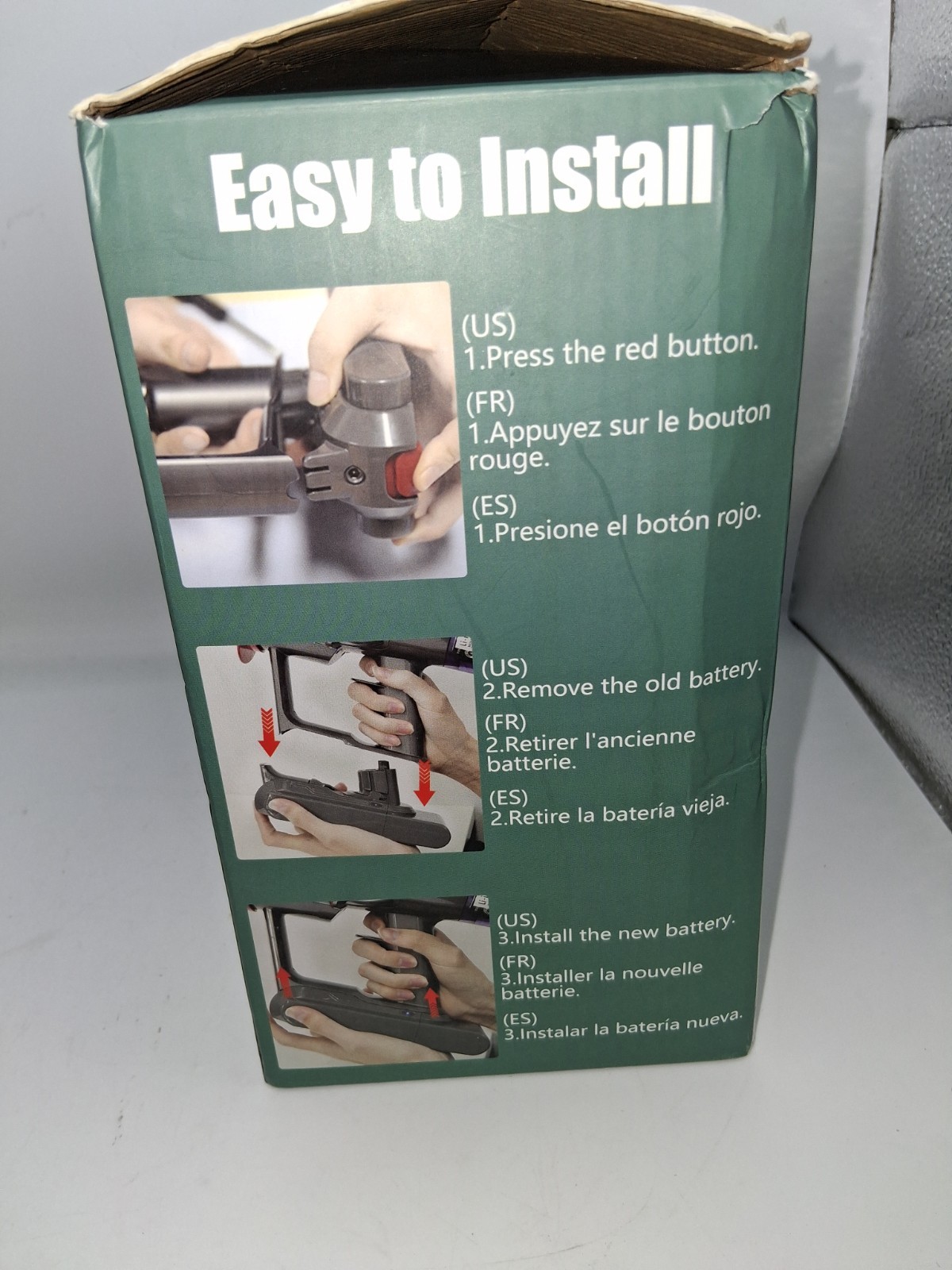 EGR 9000mAh V11 Battery Replacement Compatible with Dyson Clickin Installation