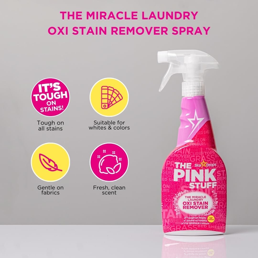 Stardrops – The Pink Stuff – The Miracle Laundry Oxi Stain Remover Spray 500ml