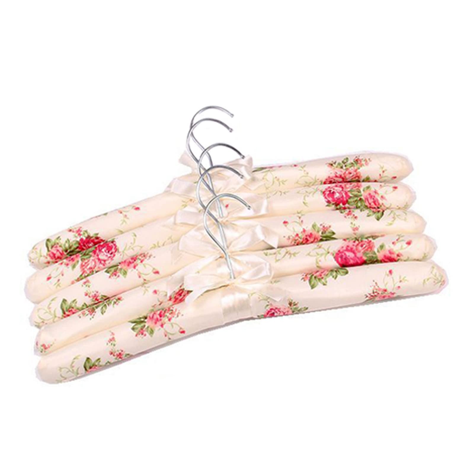 Padded Hangers for Women Sweaters – Satin Padded Hangers (Floral-5pcs)