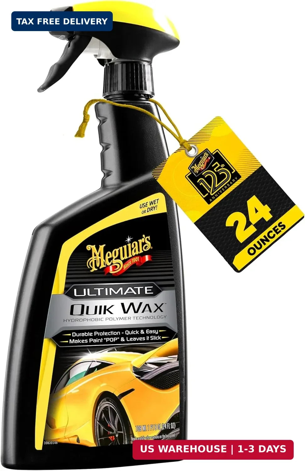 Meguiar’s Ultimate Quik Wax, Durable Protection, Quick and Easy – 24 Oz Spray Bo