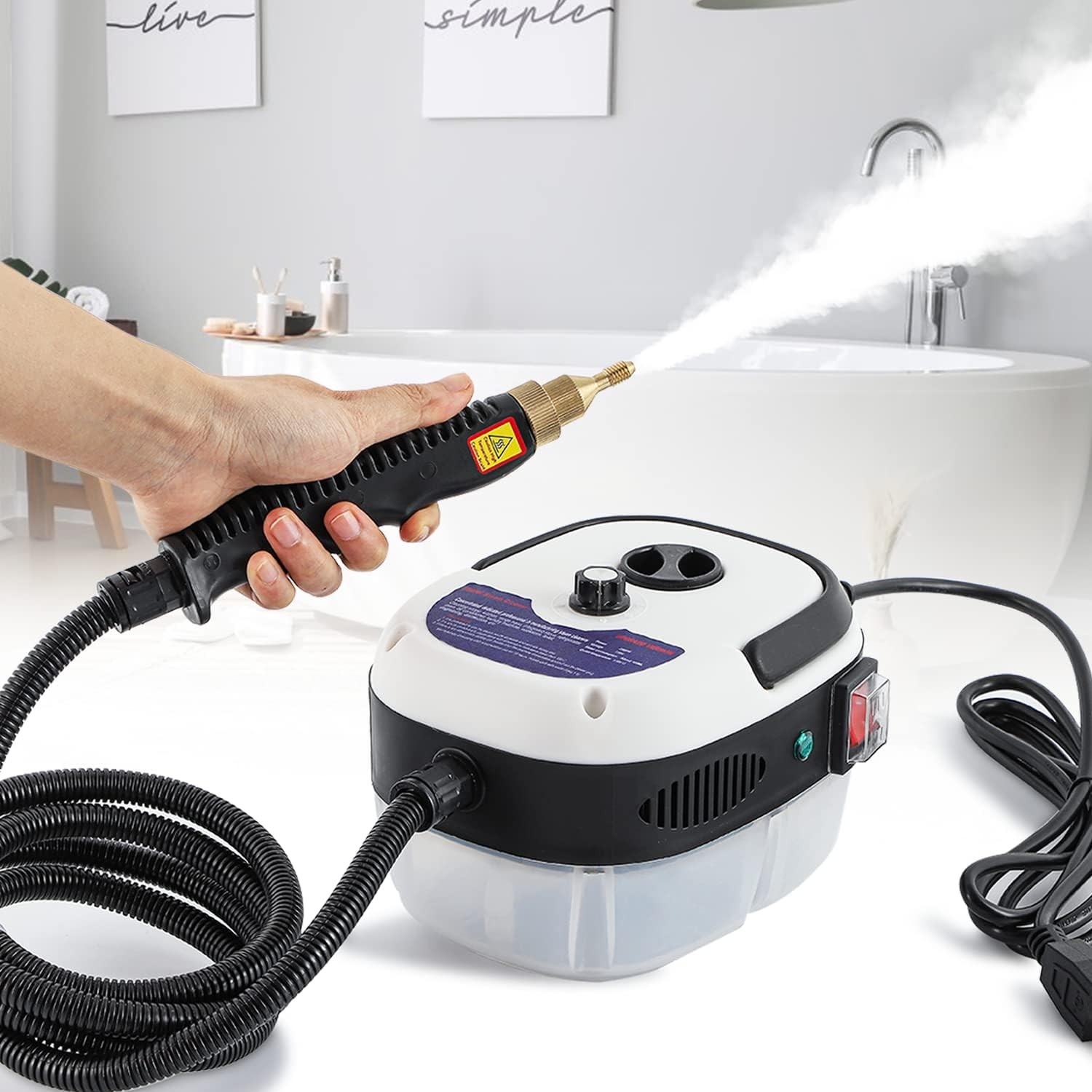 GEFO 2500W High Pressure Steam Cleaner, Portable Steam Cleaner for Home & Car