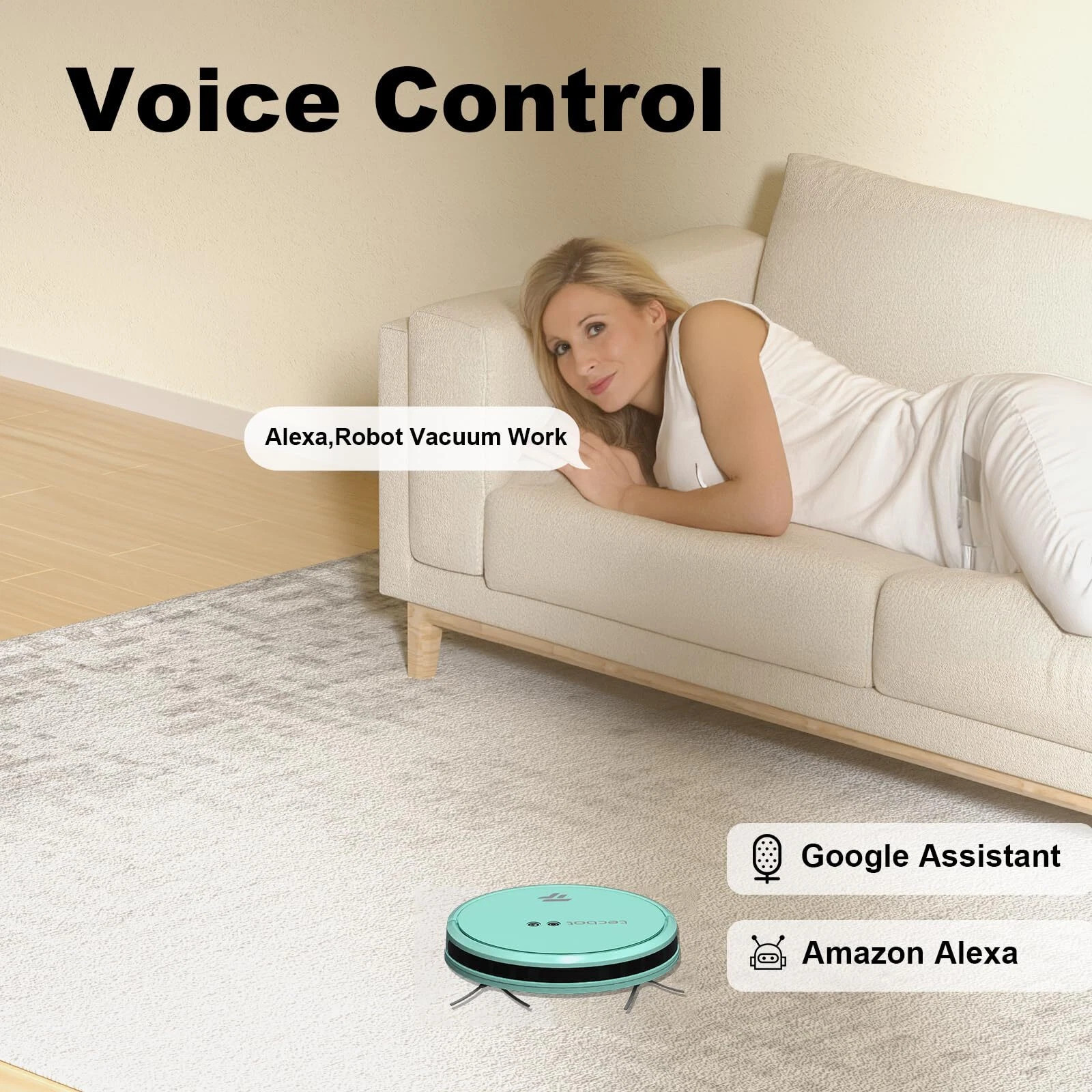 Tecbot S1 Intelligent Sweeping Robot Vacuum Cleaner with Wi-Fi & App Controls