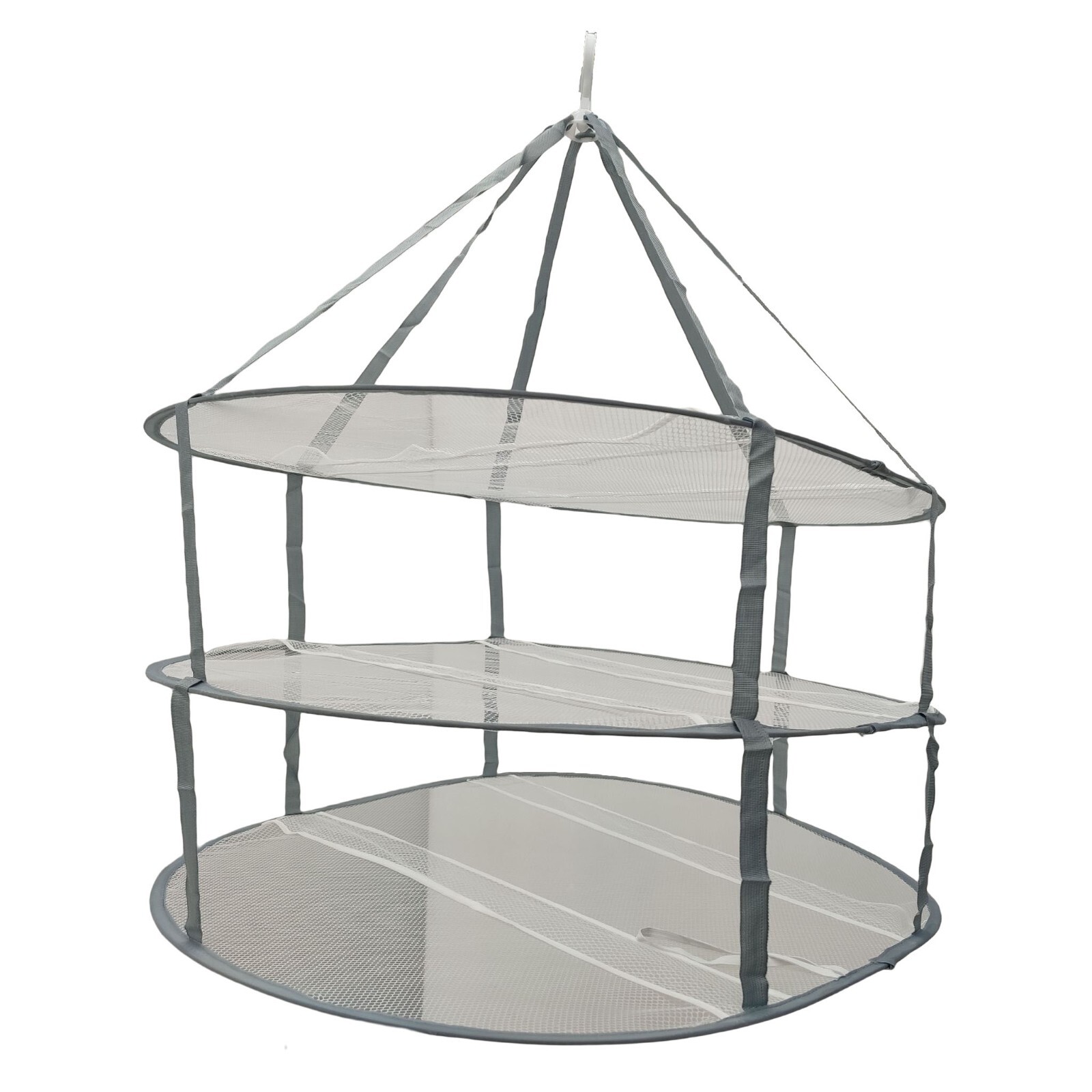 3 Tier Folded Mesh Clothes Hanging Dryer Sweater Drying Rack Underwear Drier