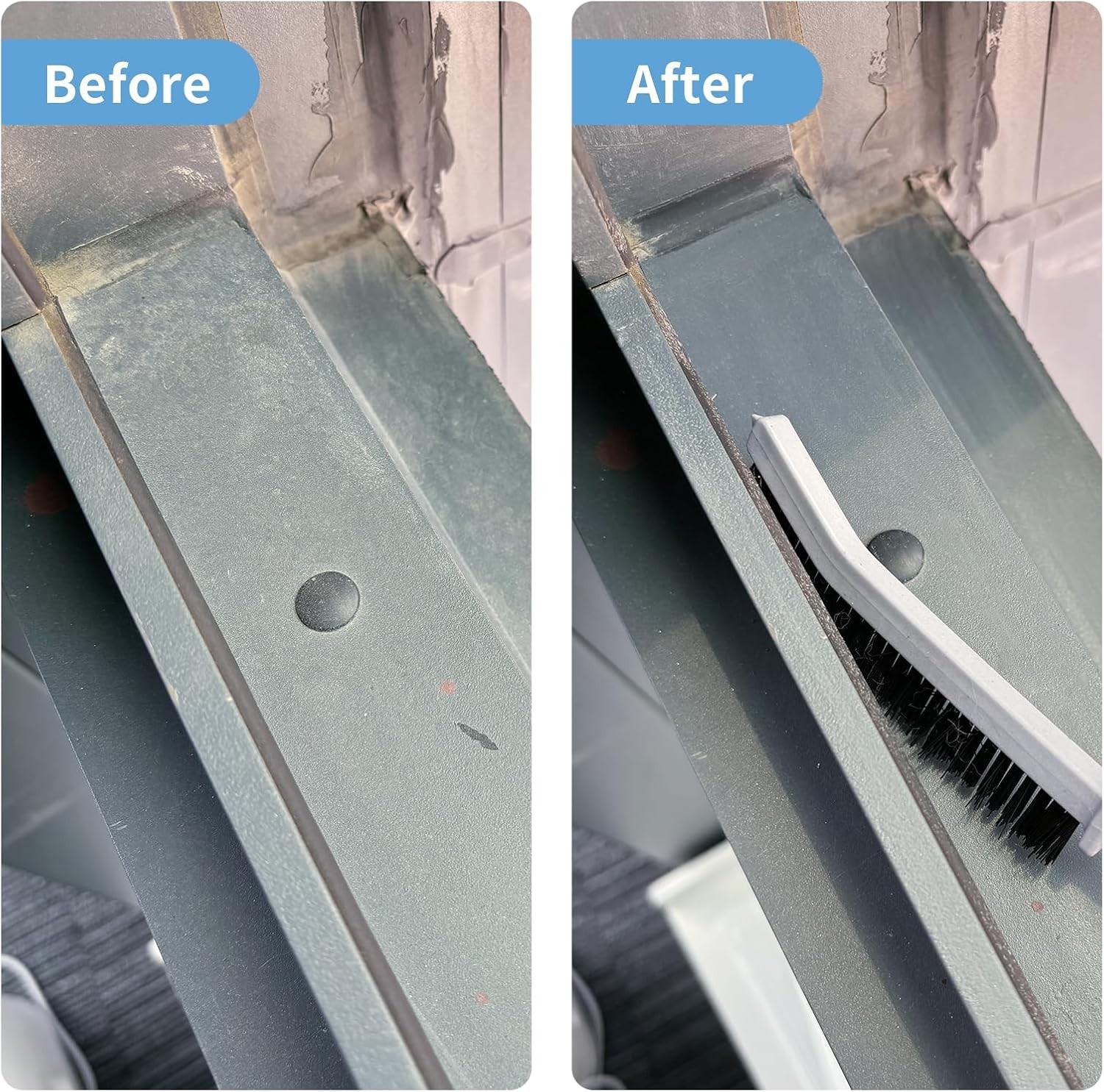 Crevice Cleaning Brush, Hard-Bristled Gap Scrub Brush, Toilet Gap Cleaning Br…
