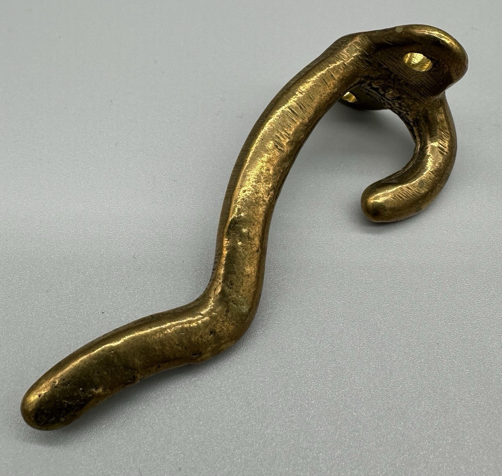 Antique Double Coat Hat Hooks Solid Brass Naval Military Decommissioned Ship