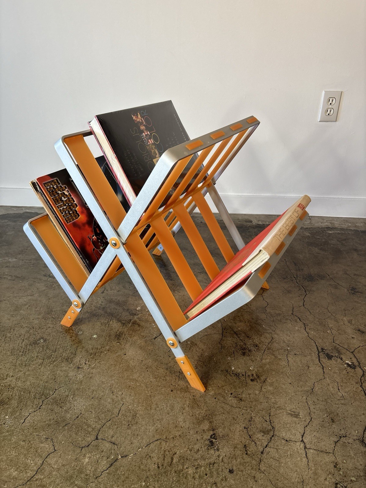 Vintage Rexite, 1990s Model 2400 Magazine Rack by Raul Barbieri