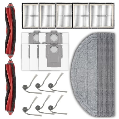 Roborock Robot Vacuum Replacement Parts Kit 23 Pieces Brushes Filters Bags Pads