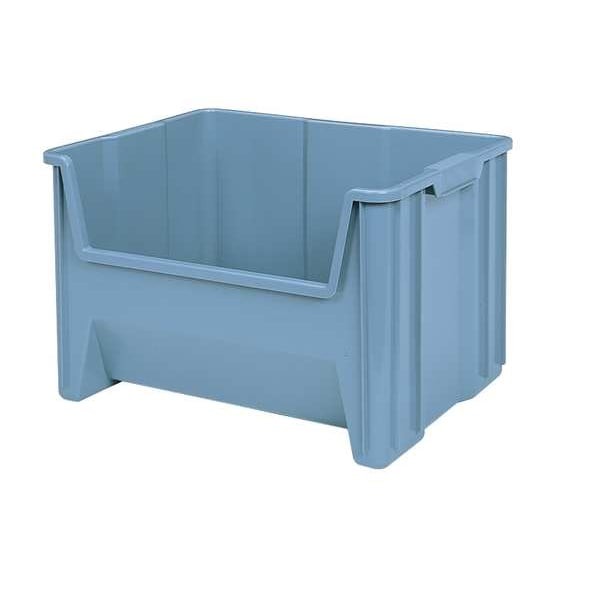 Akro-Mils 13017Grey 75 Lb Hang & Stack Storage Bin, Plastic, 19 7/8 In W, 12