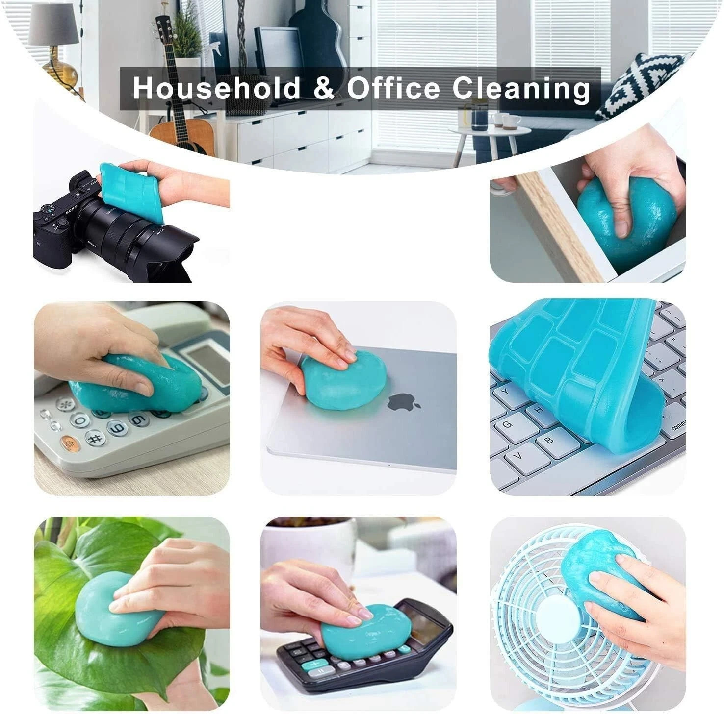 4 PACK – Ticarve – Dust Cleaning Gel Putty – Car, Vents, Keyboard, Household