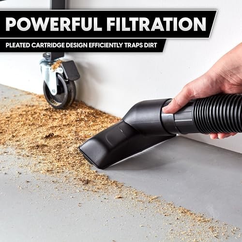 Washable Cartridge Filter & Retainer for 4-5 Gallon Wet/Dry Vacuum Cleaner