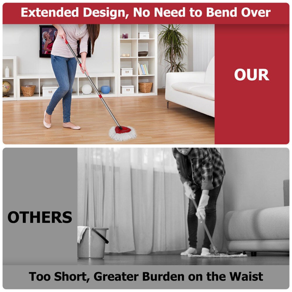 For O-Cedar EasyWring Spin-Mop Telescopic-Handle Replacement-Rotary Mop-Handle