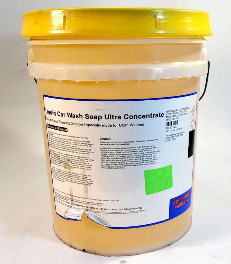 Liquid Car Wash Soap Ultra Concentrate 5 Gallon Commercial Foaming Detergent Buf