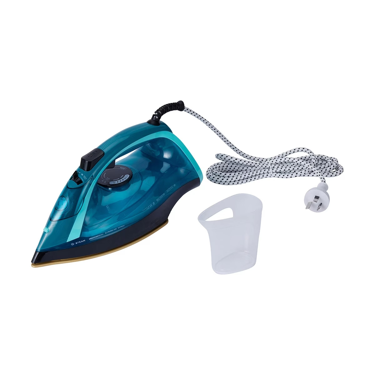 2400W Steam Iron Powerful Steam Spray Adjustable Temperature Non-Stick Soleplate