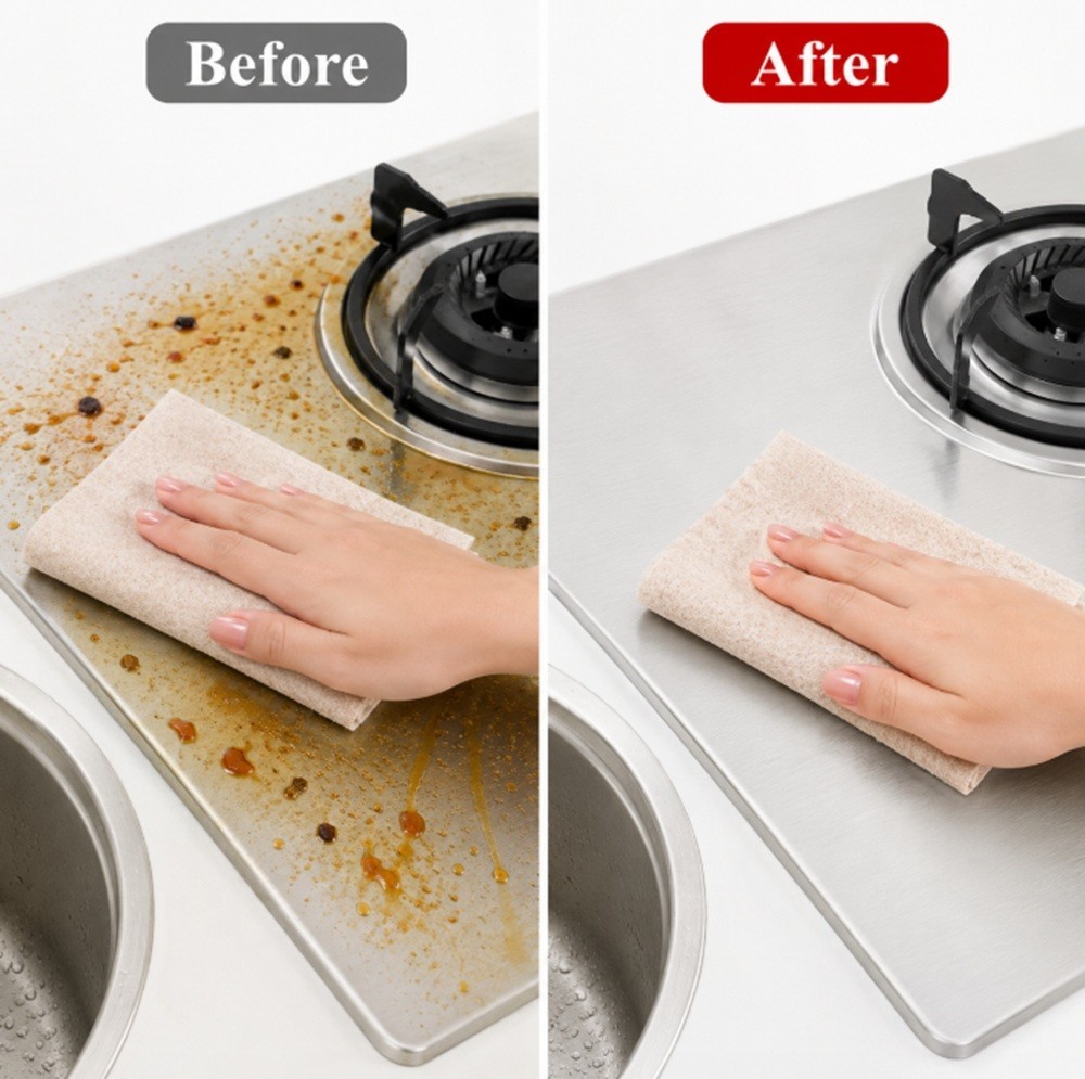 10-Pack Super Absorbent Luffa Dishcloths – Natural Plant Fiber Cleaning Towels