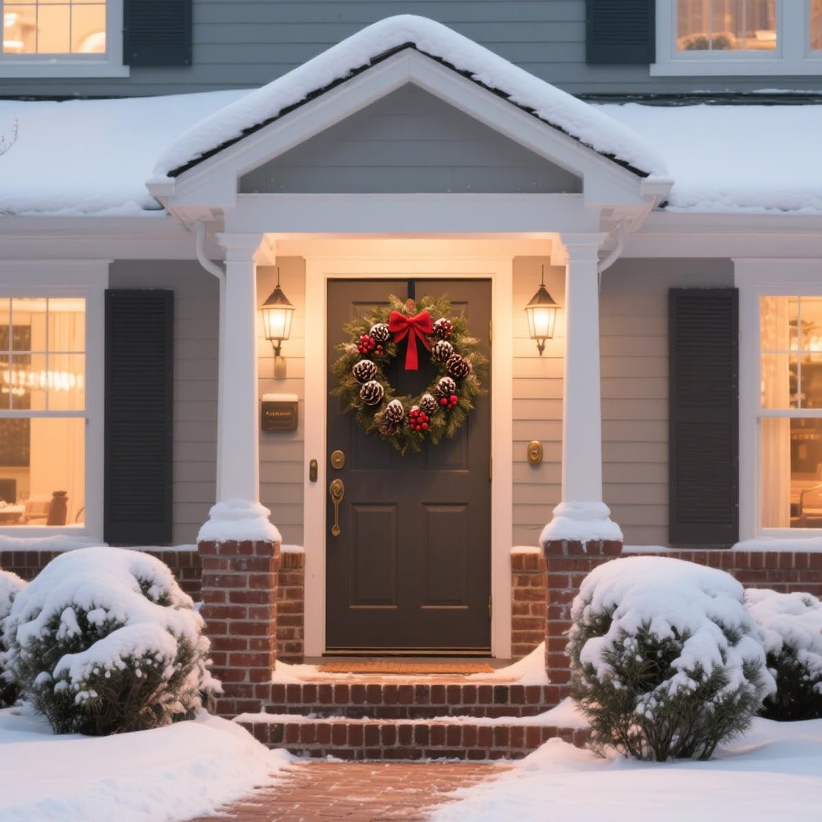 Sattiyrch 15″ Wreath Hanger for Front Door, Over the Door 15 Inch, Black