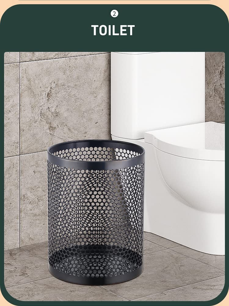 3.5 Gallon 12L Rainbow Mesh Stainless Steel Wastebasket Trash Can 11×10 In