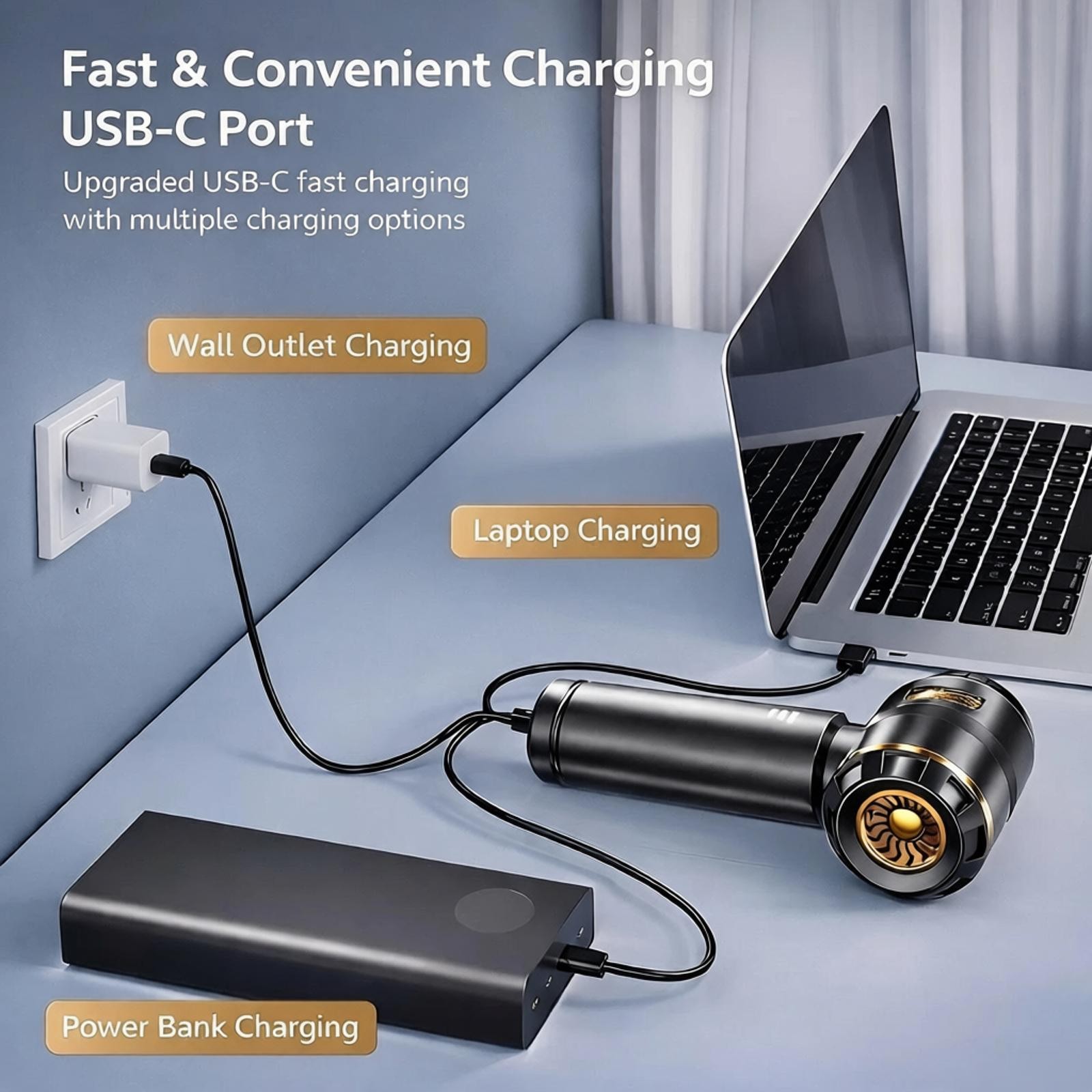 Cordless Handheld Vacuum Cleaner w/ Blower Strong Real Suction for Car and Home