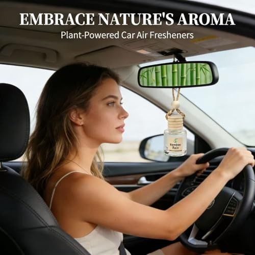 Essential Oil Car Air Freshener 2 1 Count (Pack of 1) Bamboo Rain & White Tea