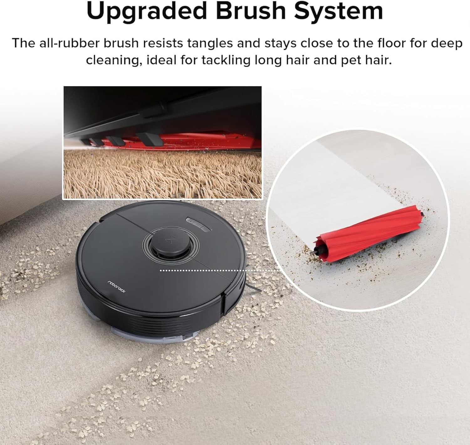 Rubber Main Brush Replacement for fit Roborock S7 S7 S7 Max Ultra S7 MaxV S7