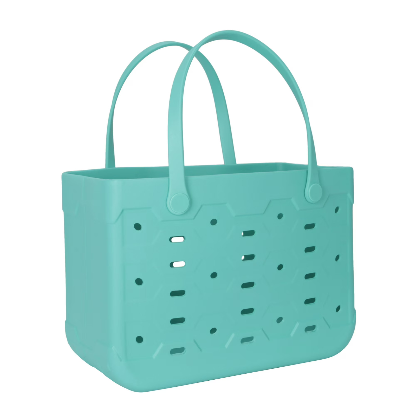 Large Flex Laundry Tote Waterproof Washable EVA Storage Basket Teal 40 lb