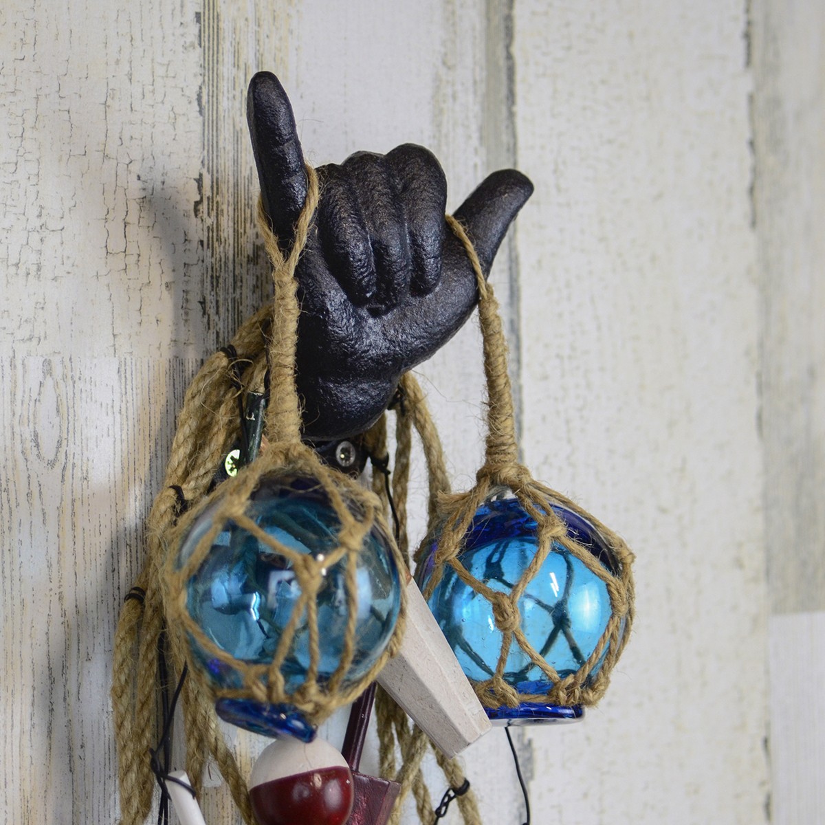Hang Loose Shaka Hook Coat Hat Surfing Beach Towel Wall Rack Hawaiian Home Decor