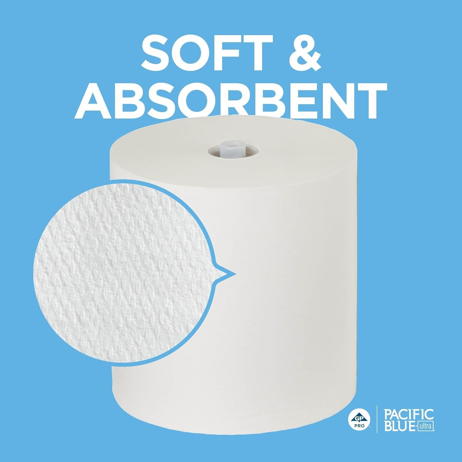 Pacific Blue Ultra 8” High-Capacity Recycled Paper Towel Rolls by GP PRO , W…