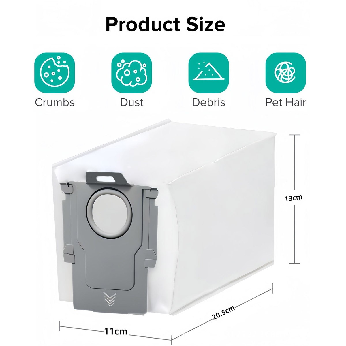 2.7L Large Capacity Dust Bag Replacement For Roborock Saros 10 Saros 10R Q Revo