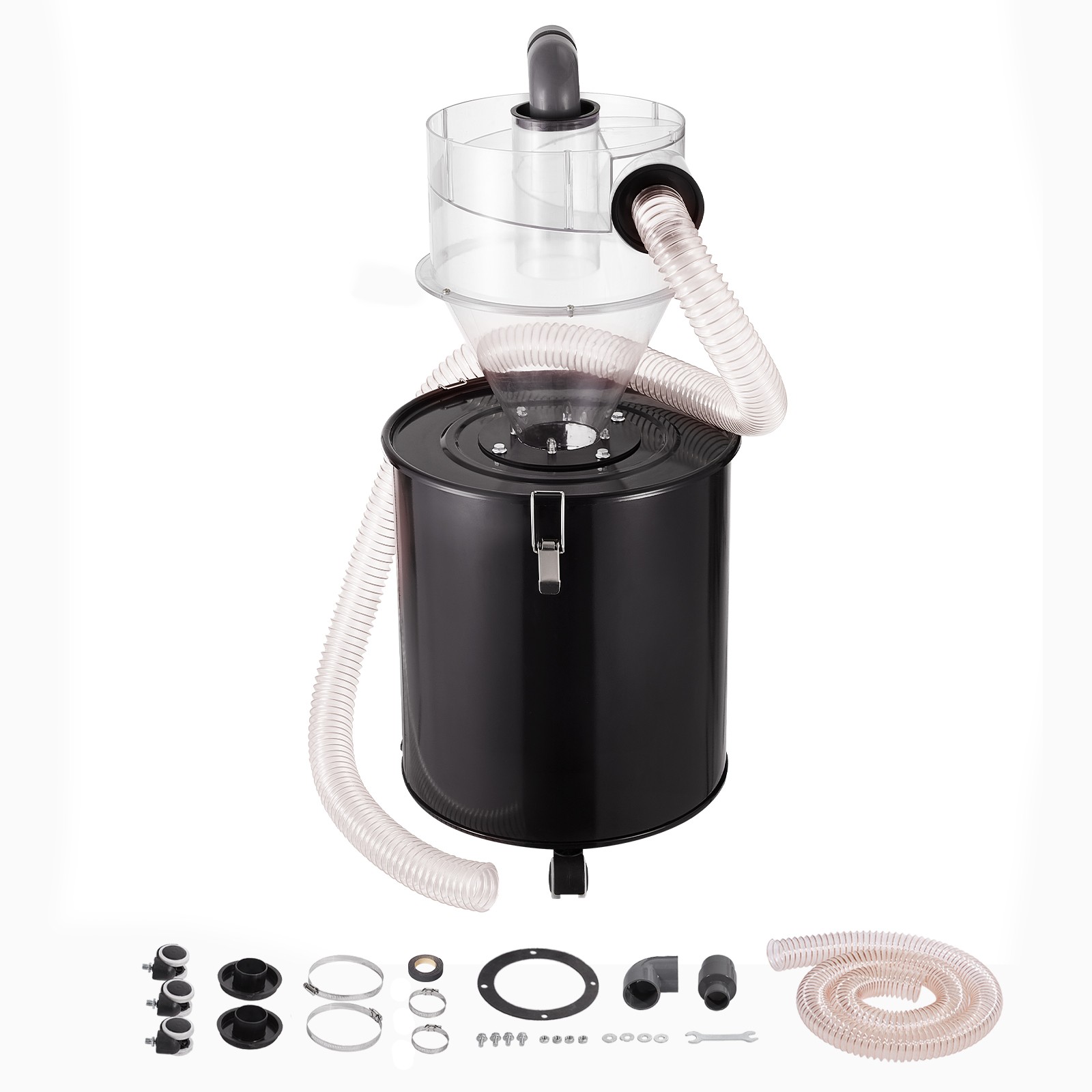 VEVOR 4 Inch Cyclone Separator Dust Collector with 13 Gallon 50L Drum Kit