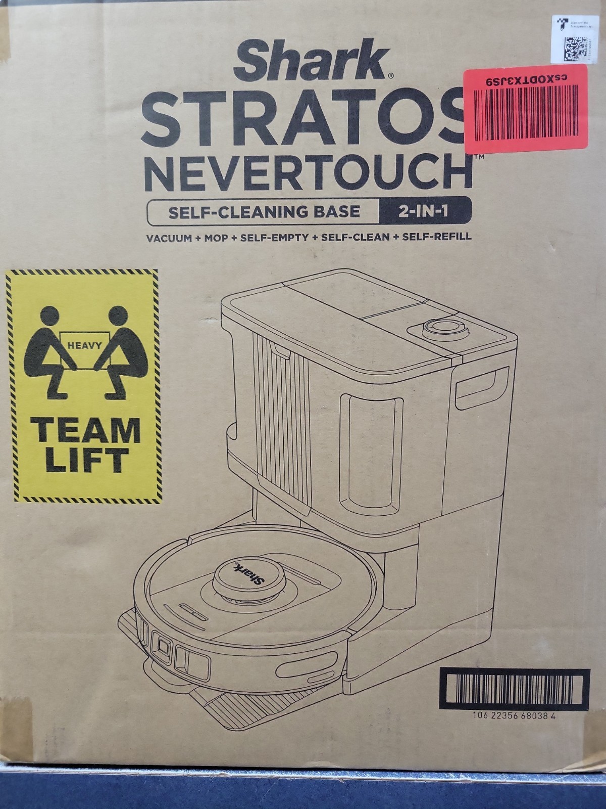 Shark Stratos Robot Vacuum & Mop AV2700ZE Self-Empty Dock Open Box